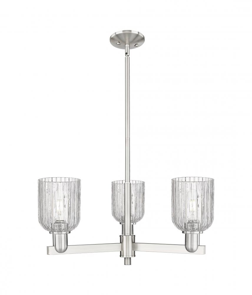 Bridal Veil - 3 Light - 18 inch - Satin Nickel - Pendant