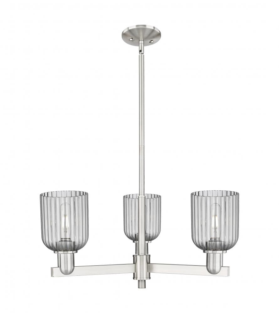 Bridal Veil - 3 Light - 18 inch - Satin Nickel - Pendant