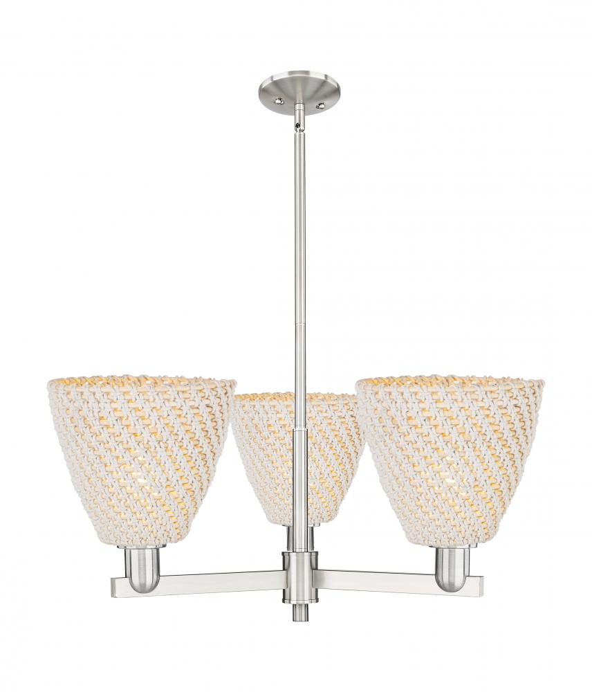 Bristol Natural - 3 Light - 31 inch - Satin Nickel - Stem hung - Pendant