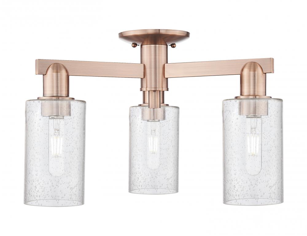 Clymer - 3 Light - 21 inch - Antique Copper - Semi-Flush Mount
