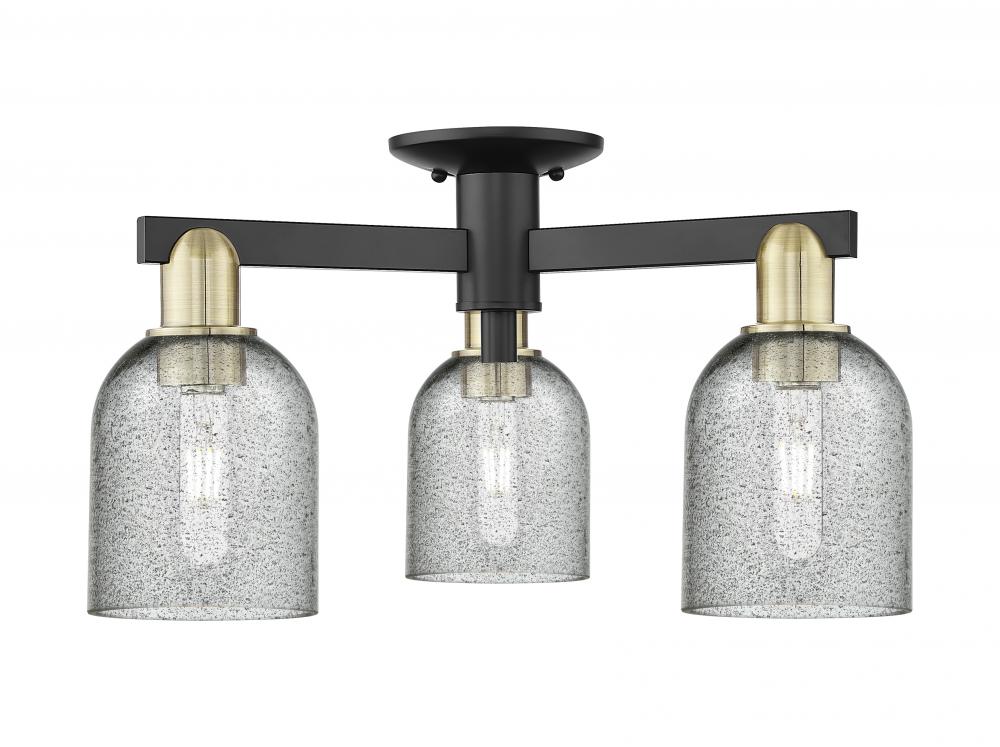 Caledonia - 3 Light - 23 inch - Black Antique Brass - Semi-Flush Mount