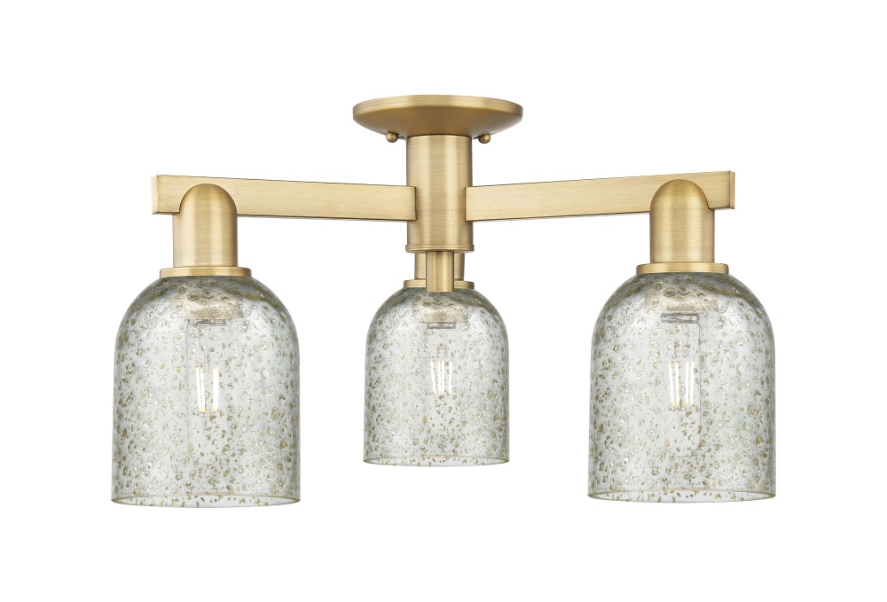 Caledonia - 3 Light - 23 inch - Brushed Brass - Semi-Flush Mount