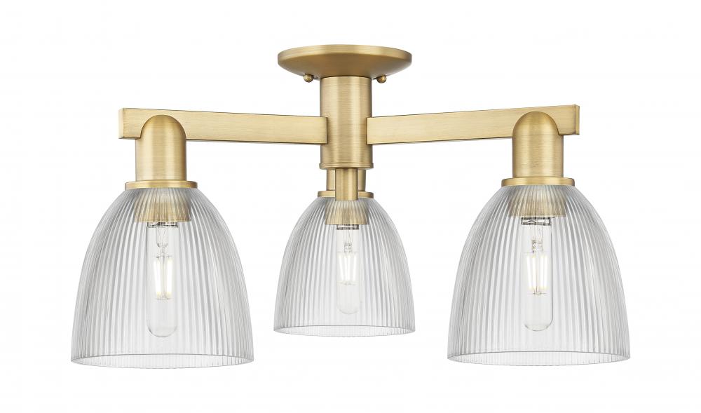 Castile - 3 Light - 24 inch - Brushed Brass - Semi-Flush Mount