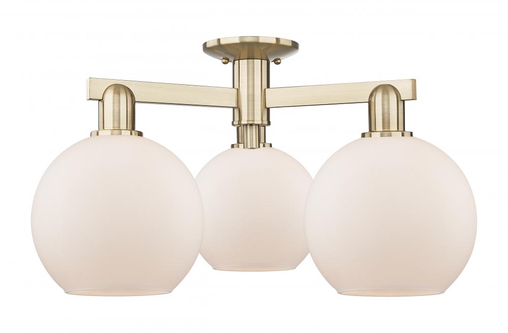 Athens - 3 Light - 26 inch - Champagne Bronze - Semi-Flush Mount