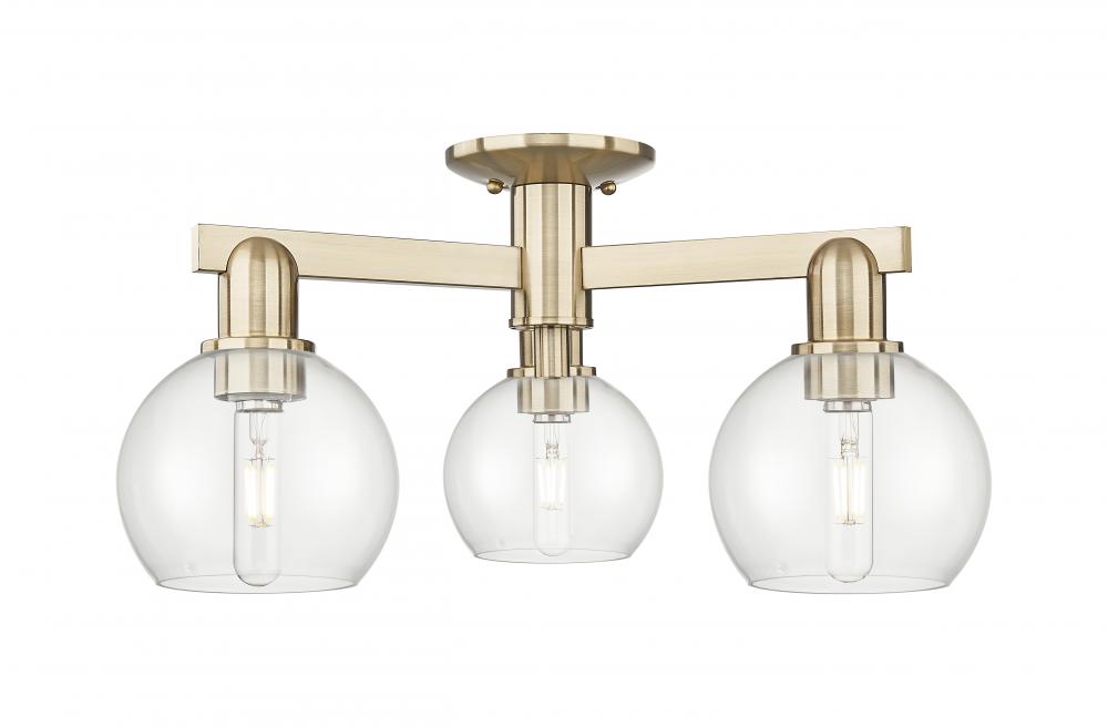 Athens - 3 Light - 23 inch - Champagne Bronze - Semi-Flush Mount