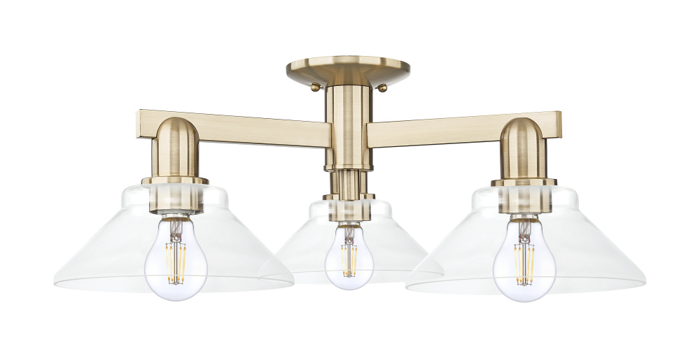 Orwell - 3 Light - 26 inch - Champagne Bronze - Semi-Flush Mount