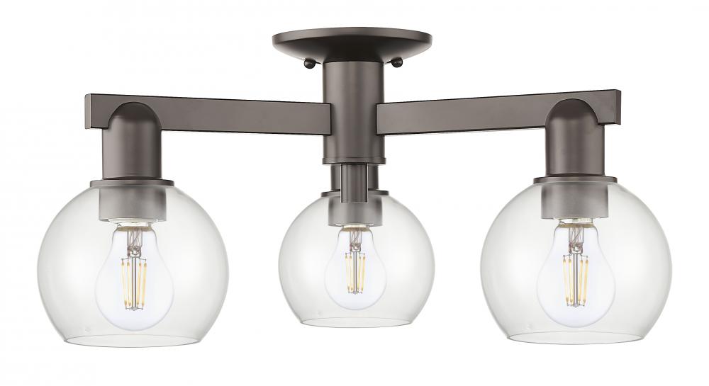 Athens - 3 Light - 23 inch - Oil Rubbed Bronze - Semi-Flush Mount