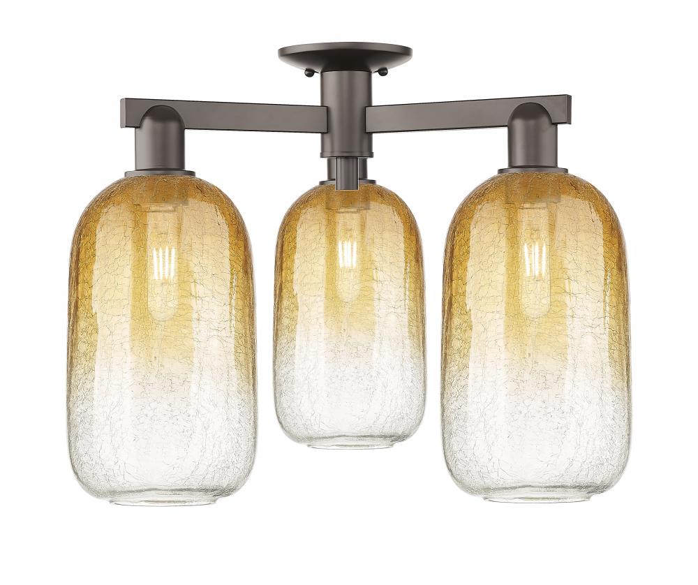 Brookhaven Cloche - 3 Light - 6 inch - Oil Rubbed Bronze - Semi-Flush Mount