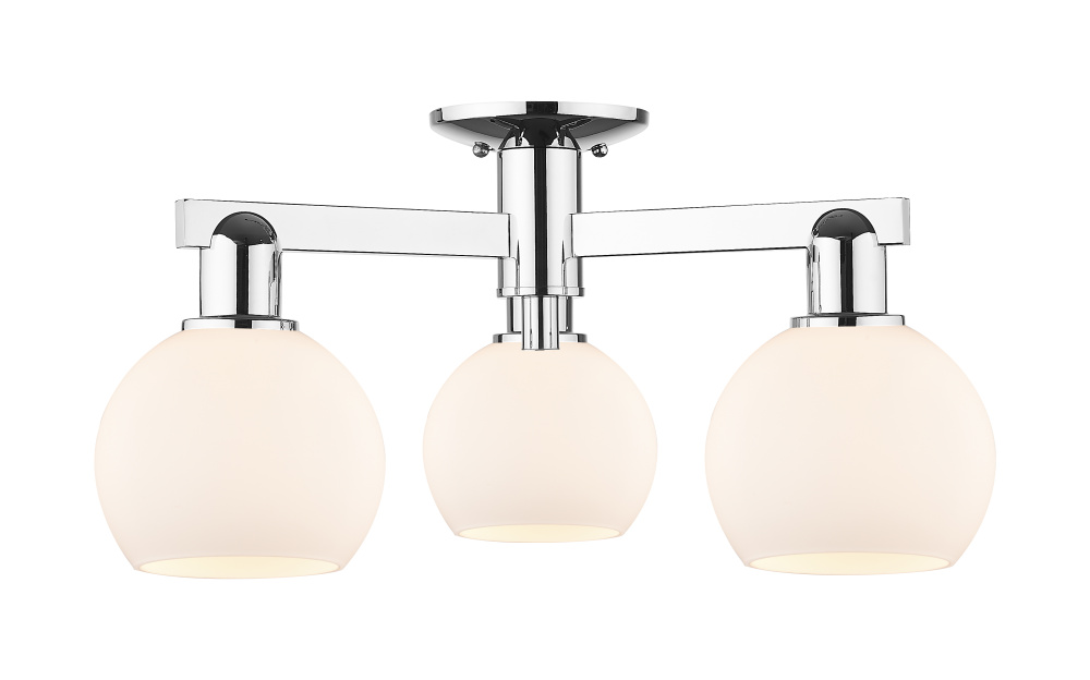 Athens - 3 Light - 23 inch - Polished Chrome - Semi-Flush Mount