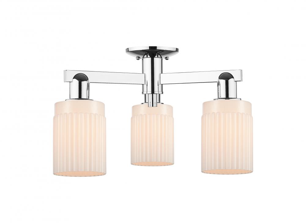 Hadley - 3 Light - 22 inch - Polished Chrome - Semi-Flush Mount