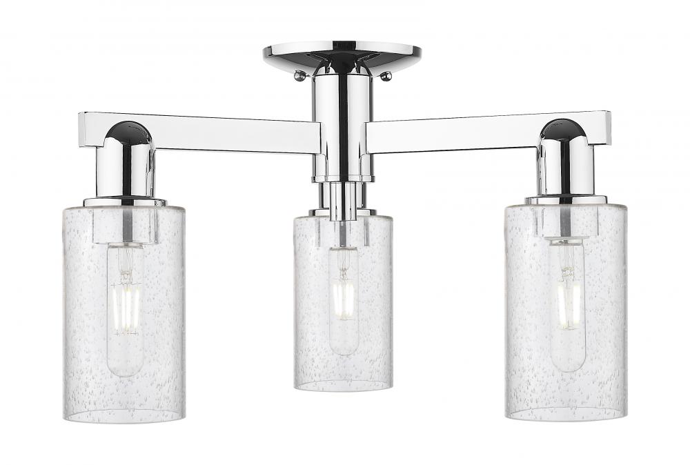 Clymer - 3 Light - 21 inch - Polished Chrome - Semi-Flush Mount