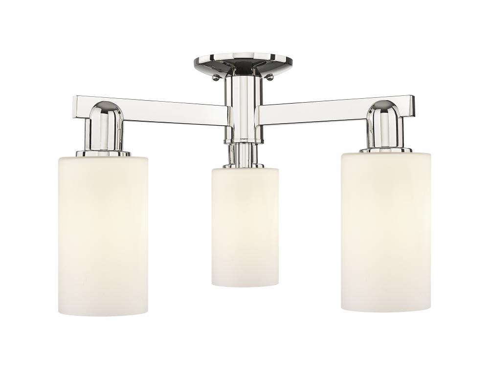 Clymer - 3 Light - 21 inch - Polished Nickel - Semi-Flush Mount