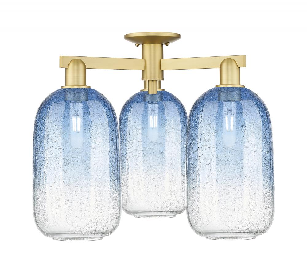 Brookhaven Cloche - 3 Light - 6 inch - Satin Gold - Semi-Flush Mount