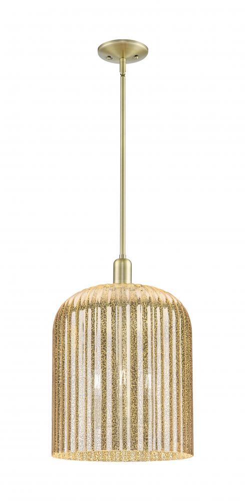 Bridal Veil - 1 Light - 12 inch - Antique Brass - Mini Pendant