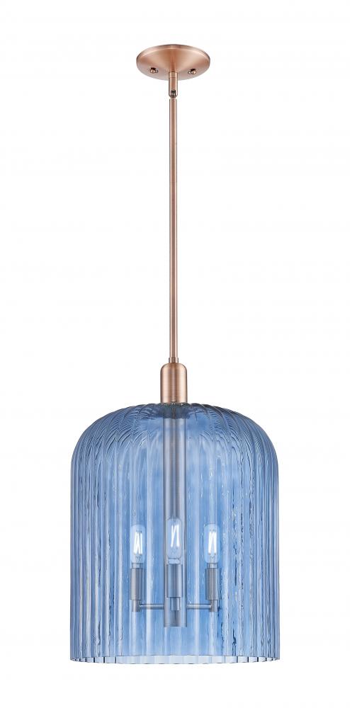 Bridal Veil - 1 Light - 12 inch - Antique Copper - Mini Pendant