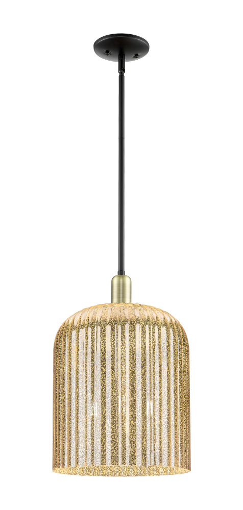 Bridal Veil - 1 Light - 12 inch - Black Antique Brass - Mini Pendant