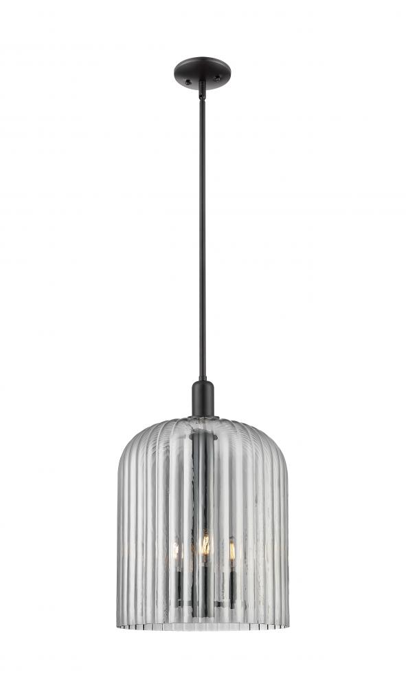 Bridal Veil - 1 Light - 12 inch - Matte Black - Mini Pendant