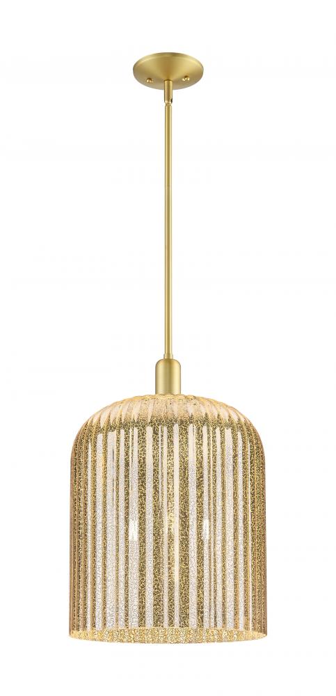 Bridal Veil - 1 Light - 12 inch - Satin Gold - Mini Pendant