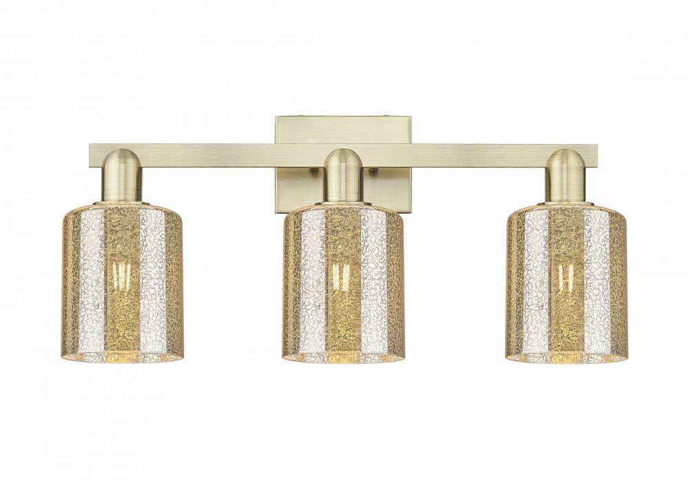 Cobbleskill - 3 Light - 24 inch - Antique Brass - Bath Vanity Light