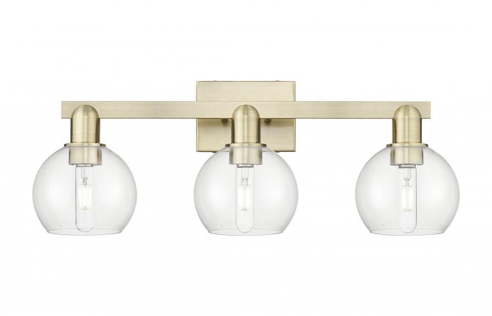 Athens - 3 Light - 25 inch - Antique Brass - Bath Vanity Light