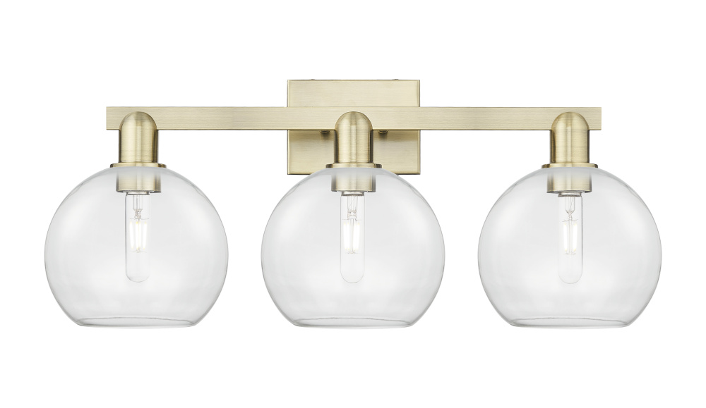 Athens - 3 Light - 27 inch - Antique Brass - Bath Vanity Light