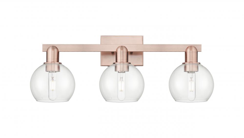 Athens - 3 Light - 25 inch - Antique Copper - Bath Vanity Light