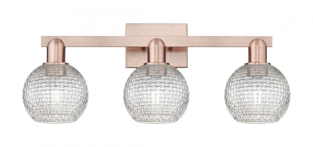 Athens - 3 Light - 25 inch - Antique Copper - Bath Vanity Light