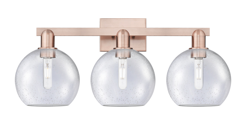 Athens - 3 Light - 27 inch - Antique Copper - Bath Vanity Light