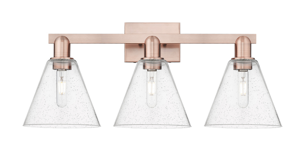 Berkshire - 3 Light - 26 inch - Antique Copper - Bath Vanity Light