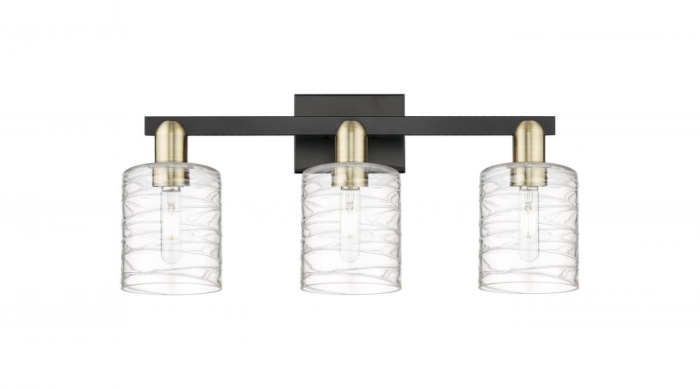 Cobbleskill - 3 Light - 24 inch - Black Antique Brass - Bath Vanity Light