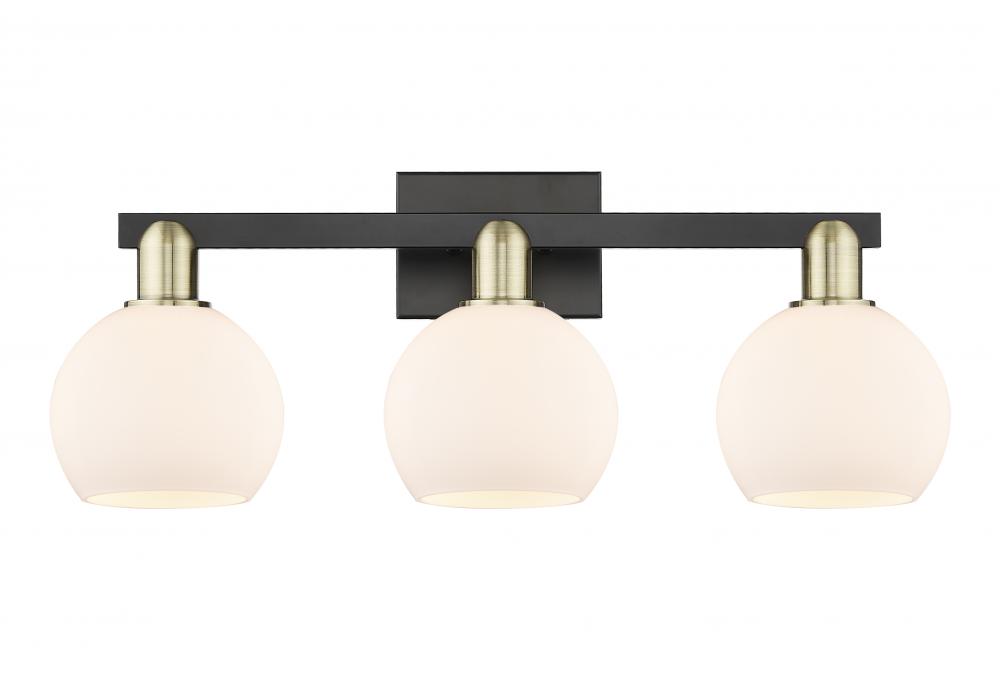 Athens - 3 Light - 25 inch - Black Antique Brass - Bath Vanity Light