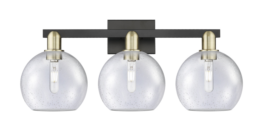 Athens - 3 Light - 27 inch - Black Antique Brass - Bath Vanity Light