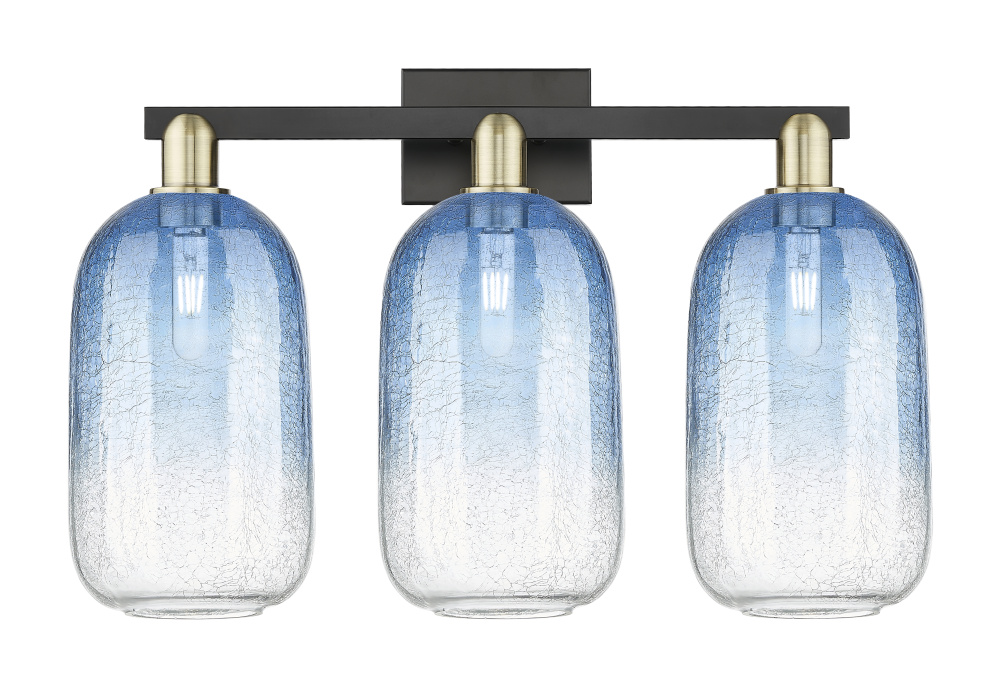 Brookhaven Cloche - 3 Light - 26 inch - Black Antique Brass - Bath Vanity Light