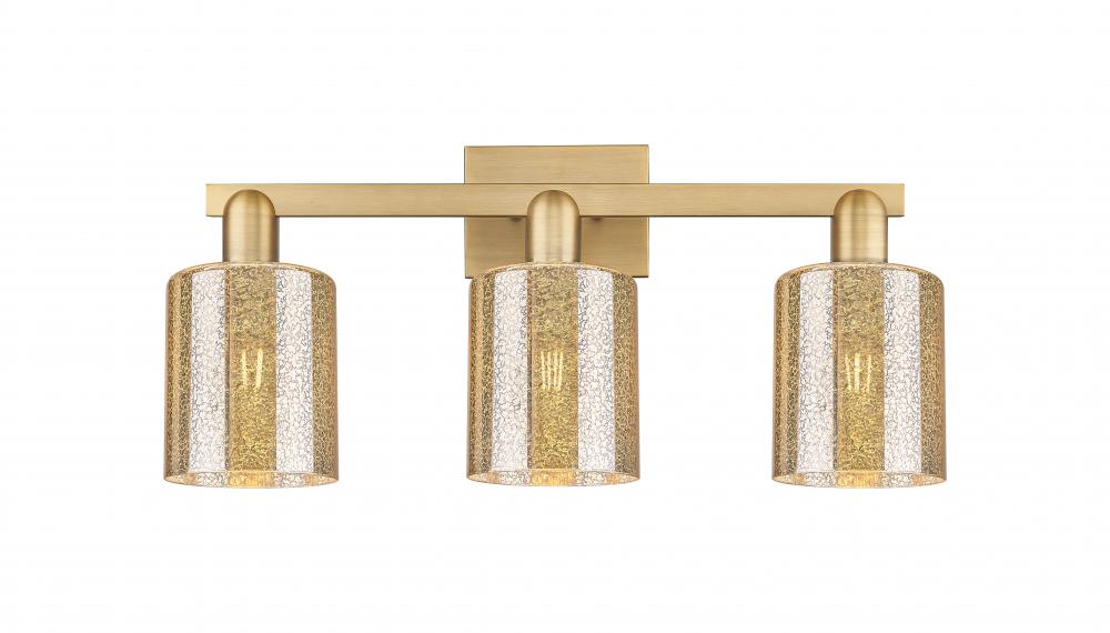 Cobbleskill - 3 Light - 24 inch - Brushed Brass - Bath Vanity Light