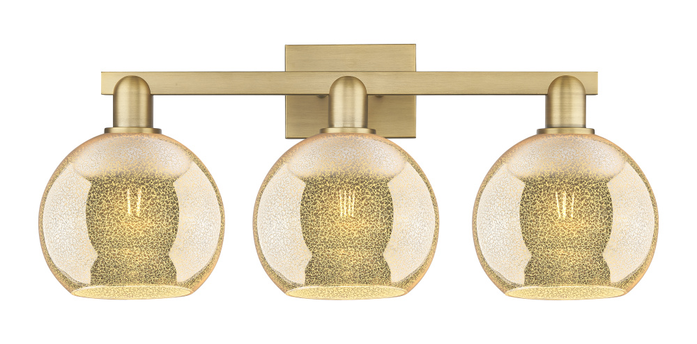 Athens - 3 Light - 27 inch - Brushed Brass - Bath Vanity Light