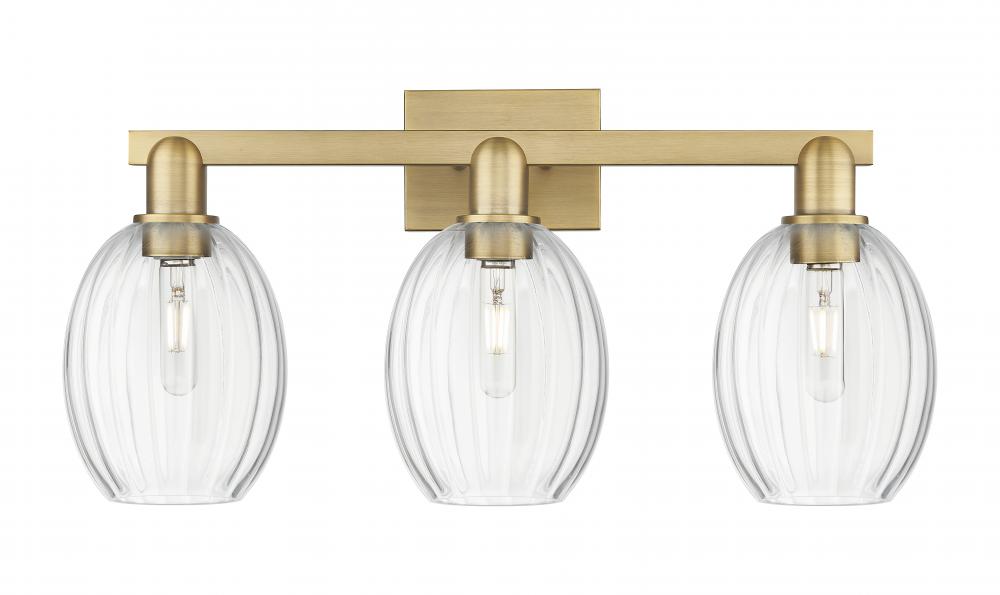 Preston Bulb - 3 Light - 26 inch - Brushed Brass - Bath Vanity Light