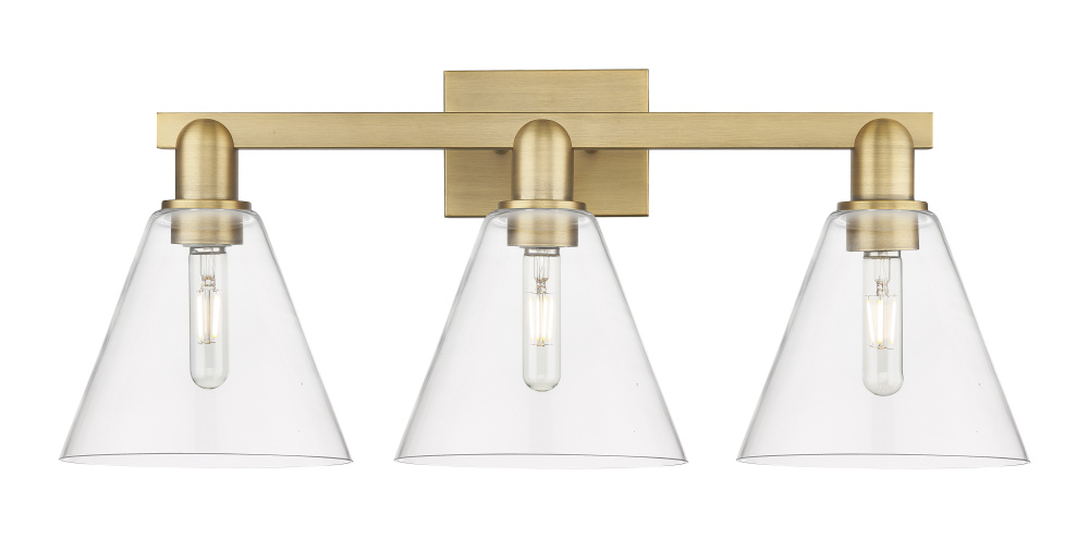 Berkshire - 3 Light - 26 inch - Brushed Brass - Bath Vanity Light