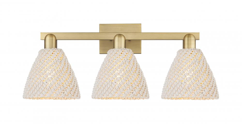 Bristol Natural - 3 Light - 26 inch - Brushed Brass - Bath Vanity Light
