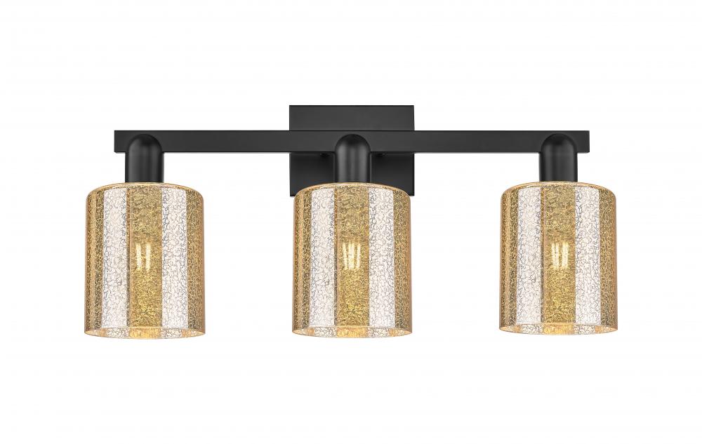 Cobbleskill - 3 Light - 24 inch - Matte Black - Bath Vanity Light