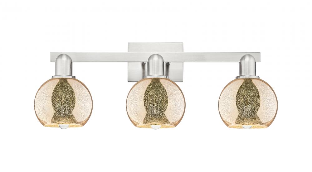 Athens - 3 Light - 24 inch - Matte Black - Bath Vanity Light