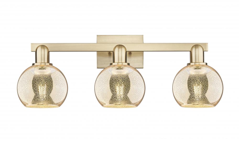 Athens - 3 Light - 24 inch - Champagne Bronze - Bath Vanity Light