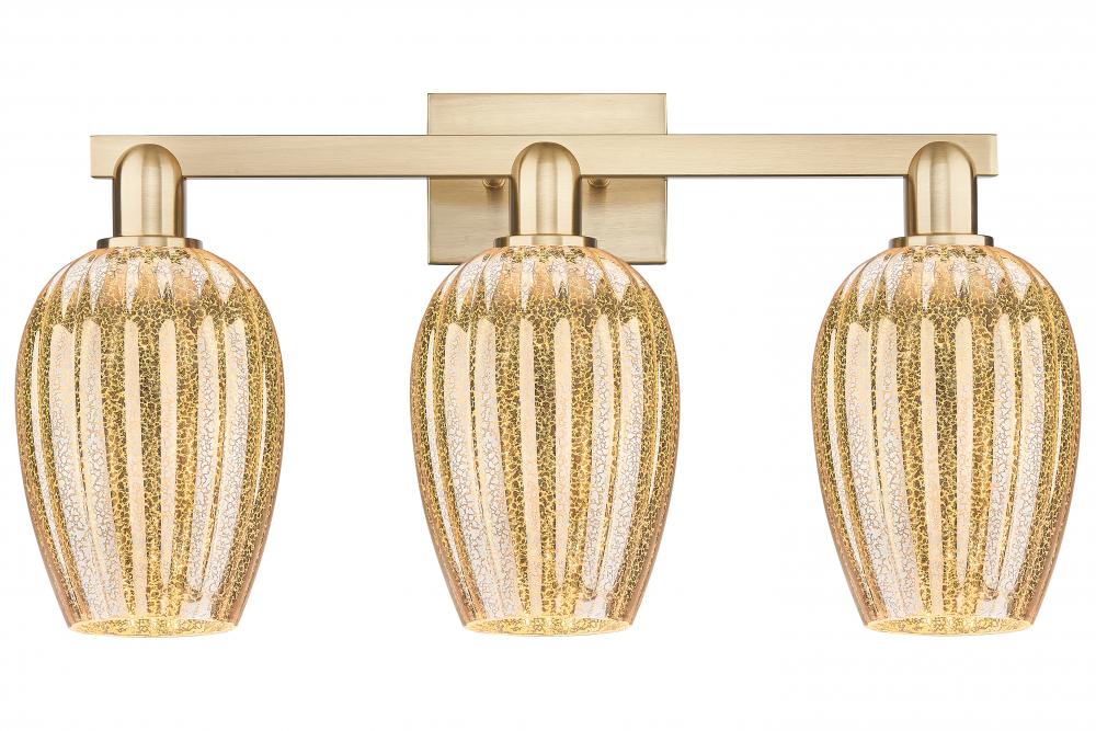 Preston Flute - 3 Light - 26 inch - Champagne Bronze - Bath Vanity Light