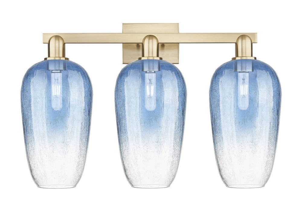 Brookhaven Flute - 3 Light - 26 inch - Champagne Bronze - Bath Vanity Light