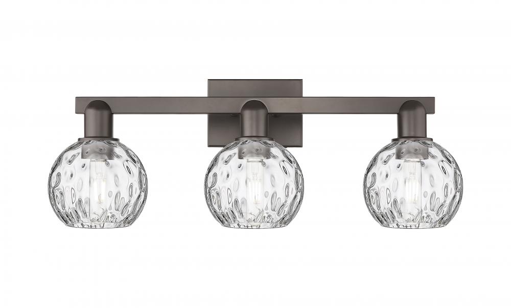 Athens Water Glass - 3 Light - 25 inch - Oil Rubbed Bronze - Bath Vanity Light