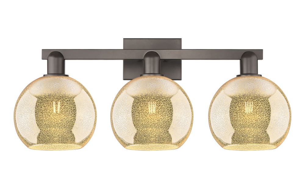 Athens - 3 Light - 27 inch - Oil Rubbed Bronze - Bath Vanity Light