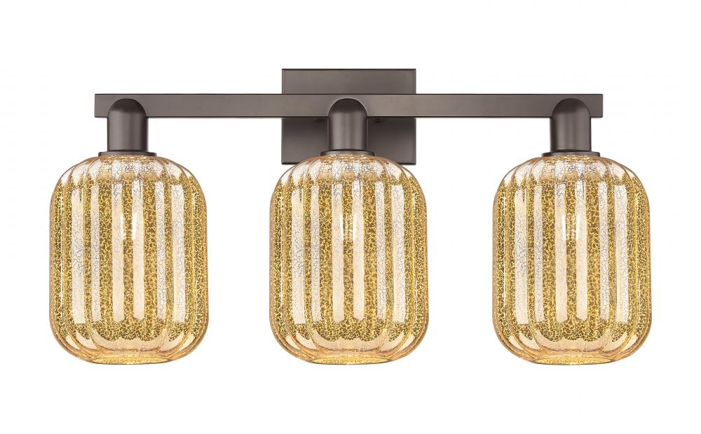 Preston Cylinder - 3 Light - 26 inch - Oil Rubbed Bronze - Bath Vanity Light