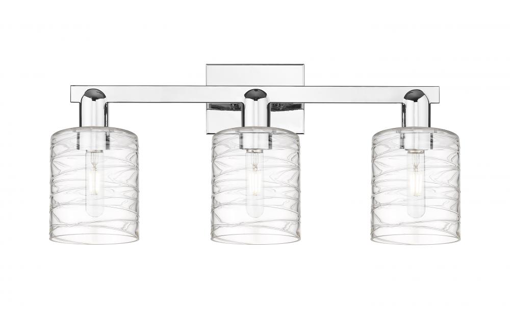 Cobbleskill - 3 Light - 24 inch - Polished Chrome - Bath Vanity Light