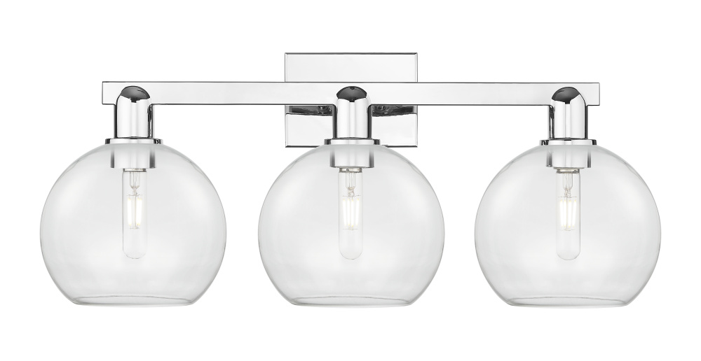 Athens - 3 Light - 27 inch - Polished Chrome - Bath Vanity Light