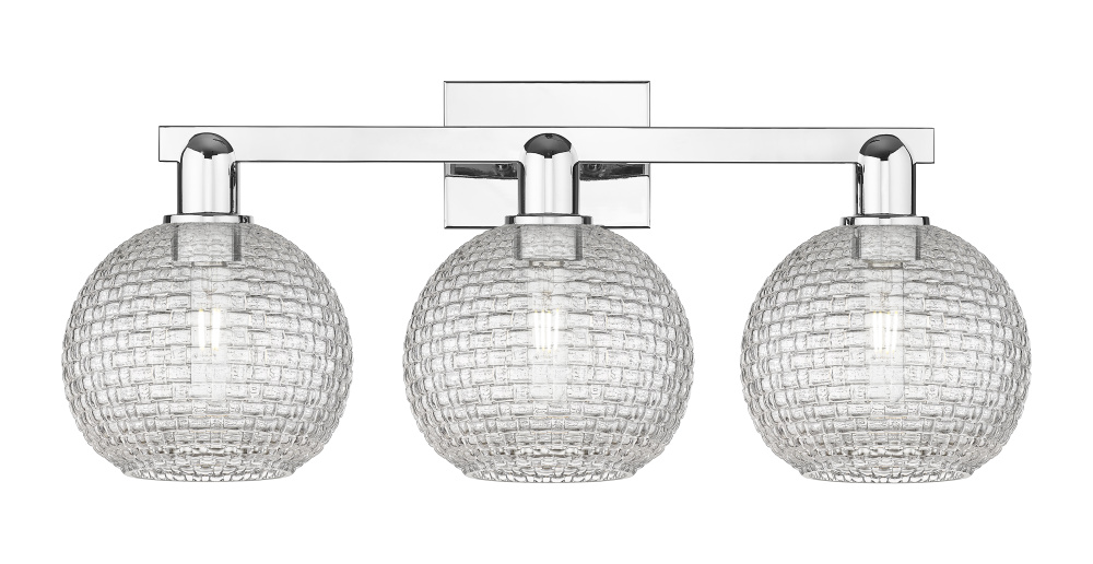 Athens - 3 Light - 27 inch - Polished Chrome - Bath Vanity Light