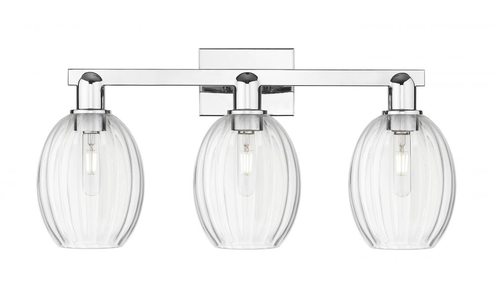 Preston Bulb - 3 Light - 26 inch - Polished Chrome - Bath Vanity Light
